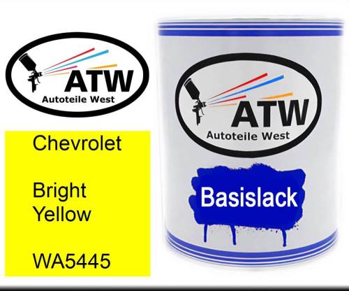 Chevrolet, Bright Yellow, WA5445: 1L Lackdose, von ATW Autoteile West.